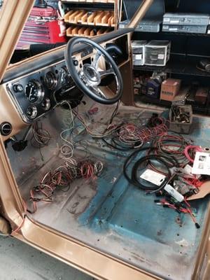 Complete rewiring, engine compartment, bumper to bumper new harness