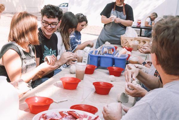 Hand-building pottery workshop