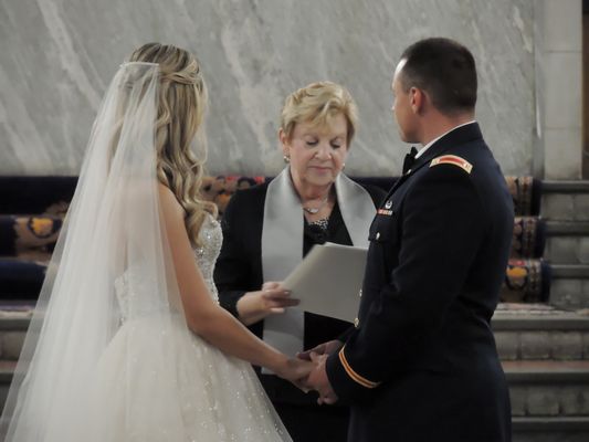 Christina and Peter exchanged vows at Cadets Chapel, West Point, NY