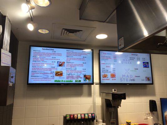 Menu board