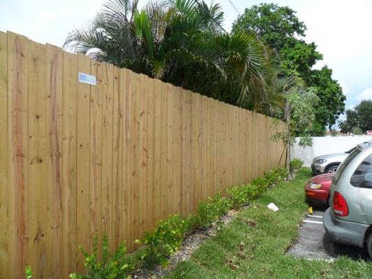 Stockade Style Wood Fence