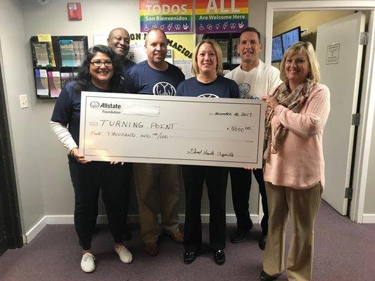 Turning Point Receives Allstate Foundation Helping Hands Grant