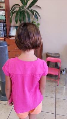 The back of my girl's hair :-)