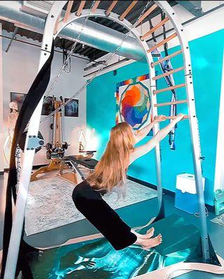 Training on the Gyrotonic Archway.