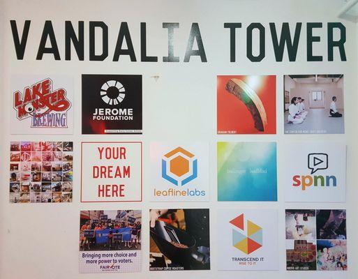 A sample of businesses and organizations inside Vandalia Tower