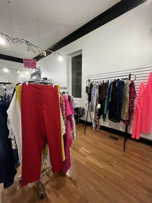 Our thrift section Inside our store Fiber Space: The Boutique  227 s elm street