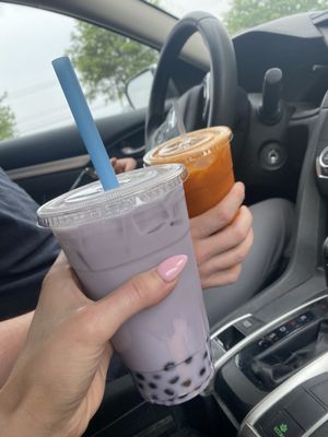 Taro Milk Tea with Tapioca Boba