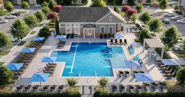 Pool with Grilling Stations and Table Tennis