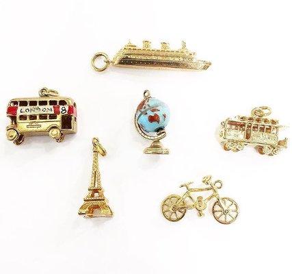 Are you a charm collector? Visit us in the historic Nickels Arcade to visit our collection of over 200 Sterling and Gold vintage charms.