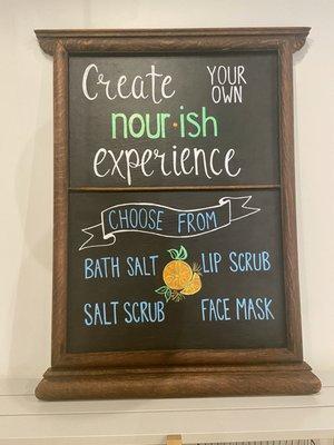 Create your own Bath Products in store!