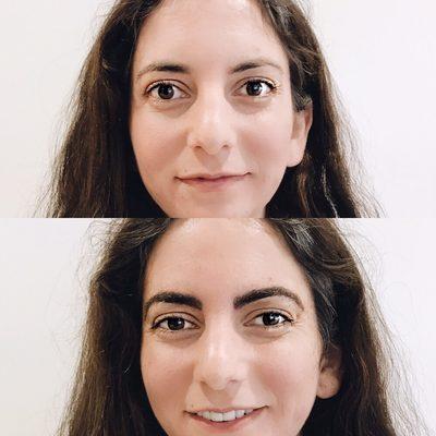 Before/after MICROBLADING