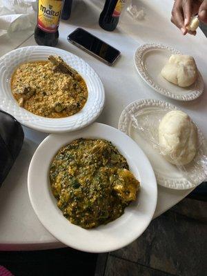 Egusi with Goat  Okra with Goat Malta Guinn