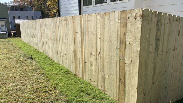 6ft standard privacy wood fence