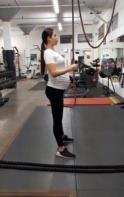 Working out 6 months pregnant.