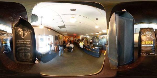 360 interior photo from the front door.