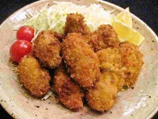 Yes, we have fried oysters too.
 Come in and ask about the seafood platter. Combines your plate how you wanted.