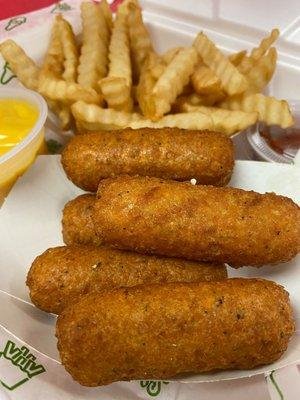 Mozzarella Sticks and Regular Fries