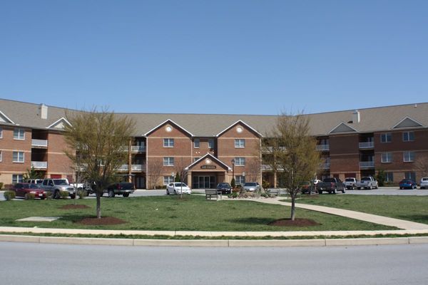 Outdoor view of the apartment buildings