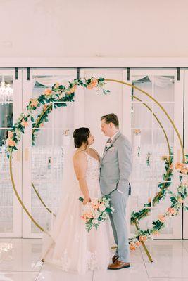 My husband and I at the arch  (Photo by Amanda Robbins Photography)