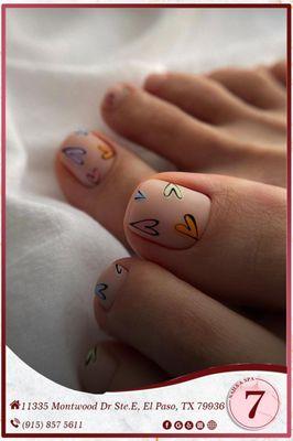 Toenail designs at 7 Nails & Spa Texas !