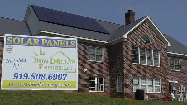 Solar panels installed in Wake County by Sun Dollar Energy.