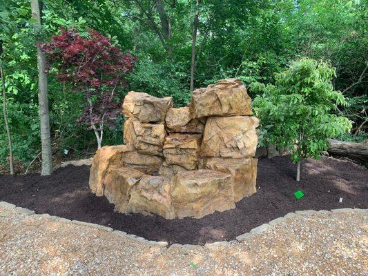 Our Cliffrock water feature and outdoor living space