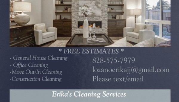 Erika's cleaning services