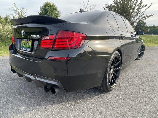 My 2011 BMW 550i rear end with ceramic coating