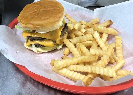 Double Cheeseburger & fries