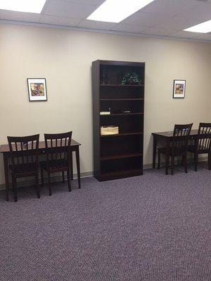 We have a separate room for clients to use when returning paperwork.