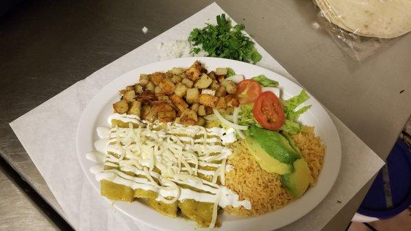 Enchiladas verdes