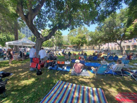 Seating in the shade