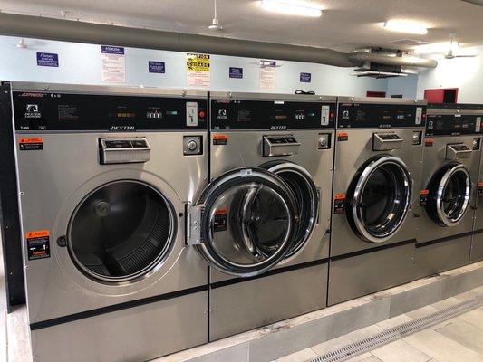 The large washing machines.