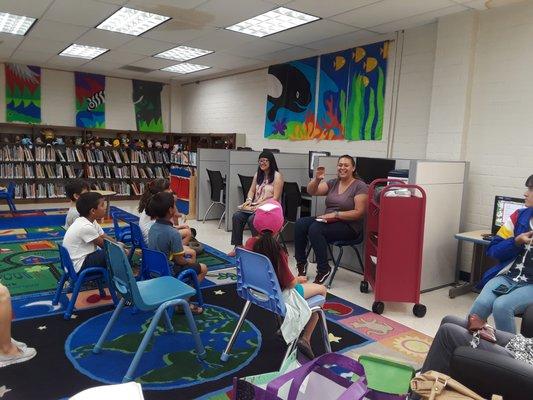 Sign language class is fun for all ages.