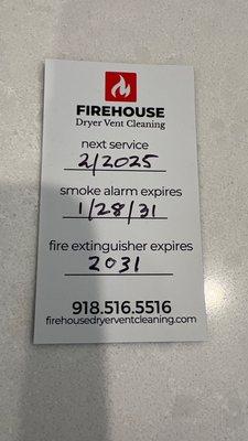 Have all your fire related maintenance dates updated by our service team.