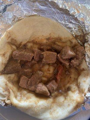 Carne guisada taco