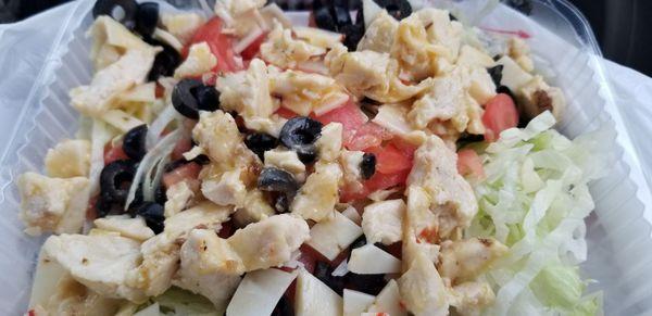 Made to order spiedie chicken salad. Dee-lish.