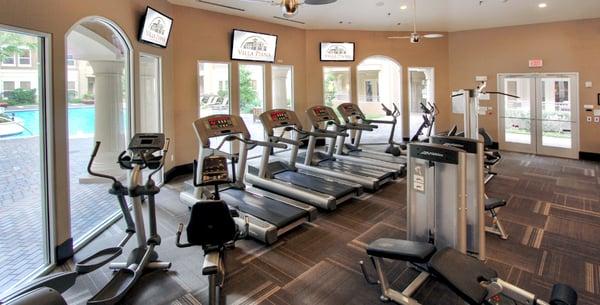 A fully-equipped fitness center