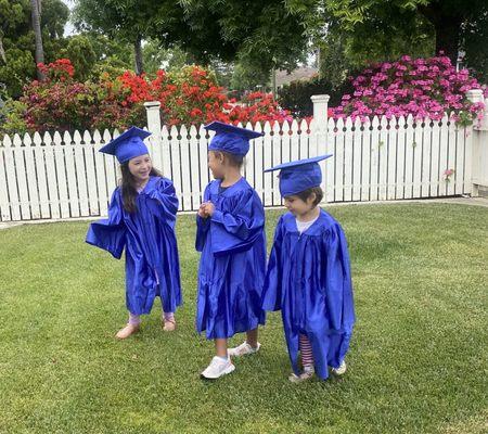 They graduation for preschool kids ready for kindergarten.