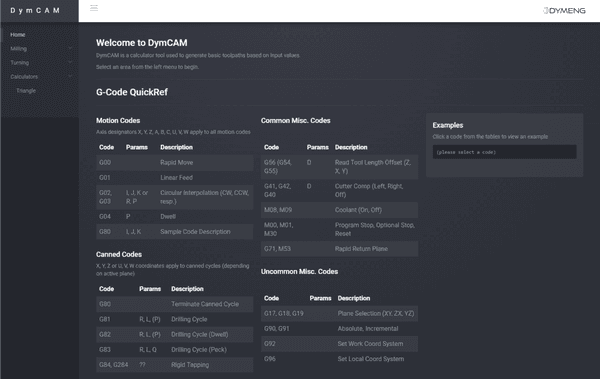 An Electron-based manufacturing calculator and basic CAM utility