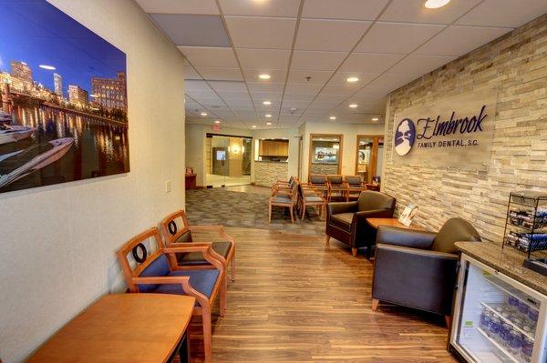 Beverage area in reception room