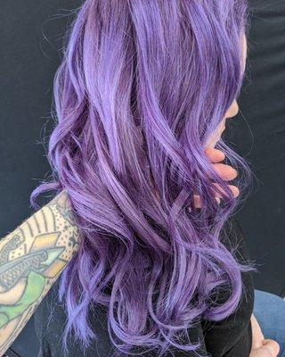 Dreaming of unicorn hair? Check out this beautiful vivid color dream come true.