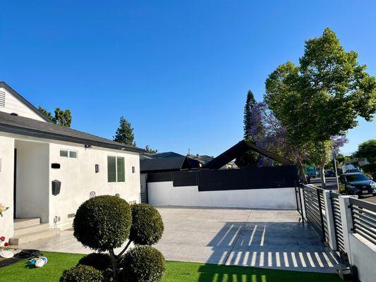 A completed driveway remodel.