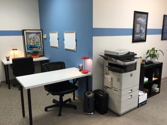 Lower Level Shared Desks at Fuquay Coworking | www.FuquayCoworking.com