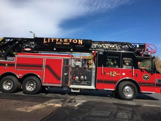 Look who came to visit us for fire safety week.