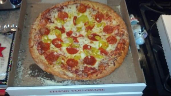 Roni, onions, banana peppers