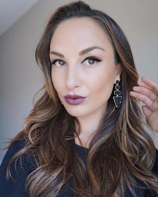 Balayage hair painted on the Gorgeous and famous blogger Organic Bunny