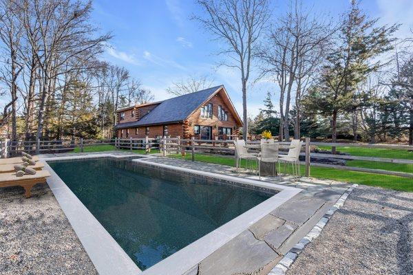 lap pool, coping and great stone work