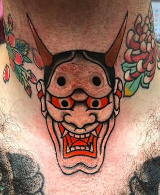 Traditional Hannya mask by Will Self! Check out our website for more: www.ArrowsAndEmbersTattoo.com