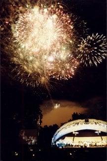 Fireworks on the last night of the Lancaster Festival